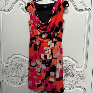 Women's JAX Sleeveless Dress - Orange/Pink/Black - Size 6